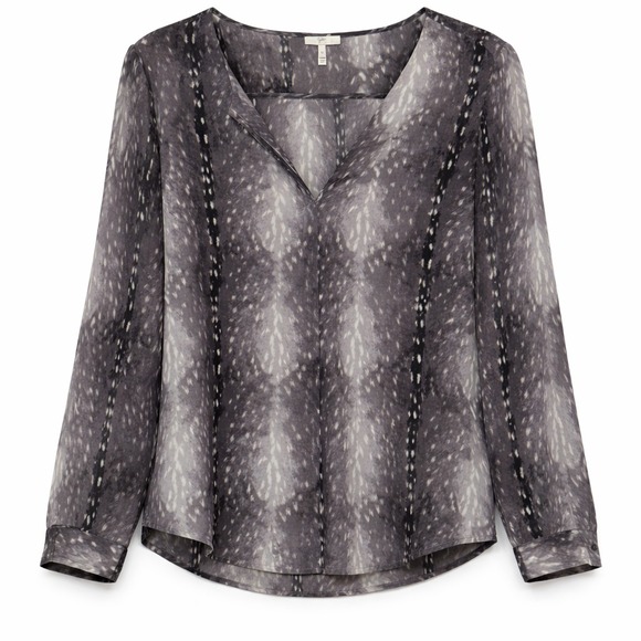 Joie Tops - Joie Silk Blouse Womens Medium Quiet Luxury Minimalist Chic Model Off Duty